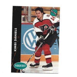 1992 French Parkhurst Kimbi Daniels Phiadelphia Flyers Rookie Hockey Card [h82]